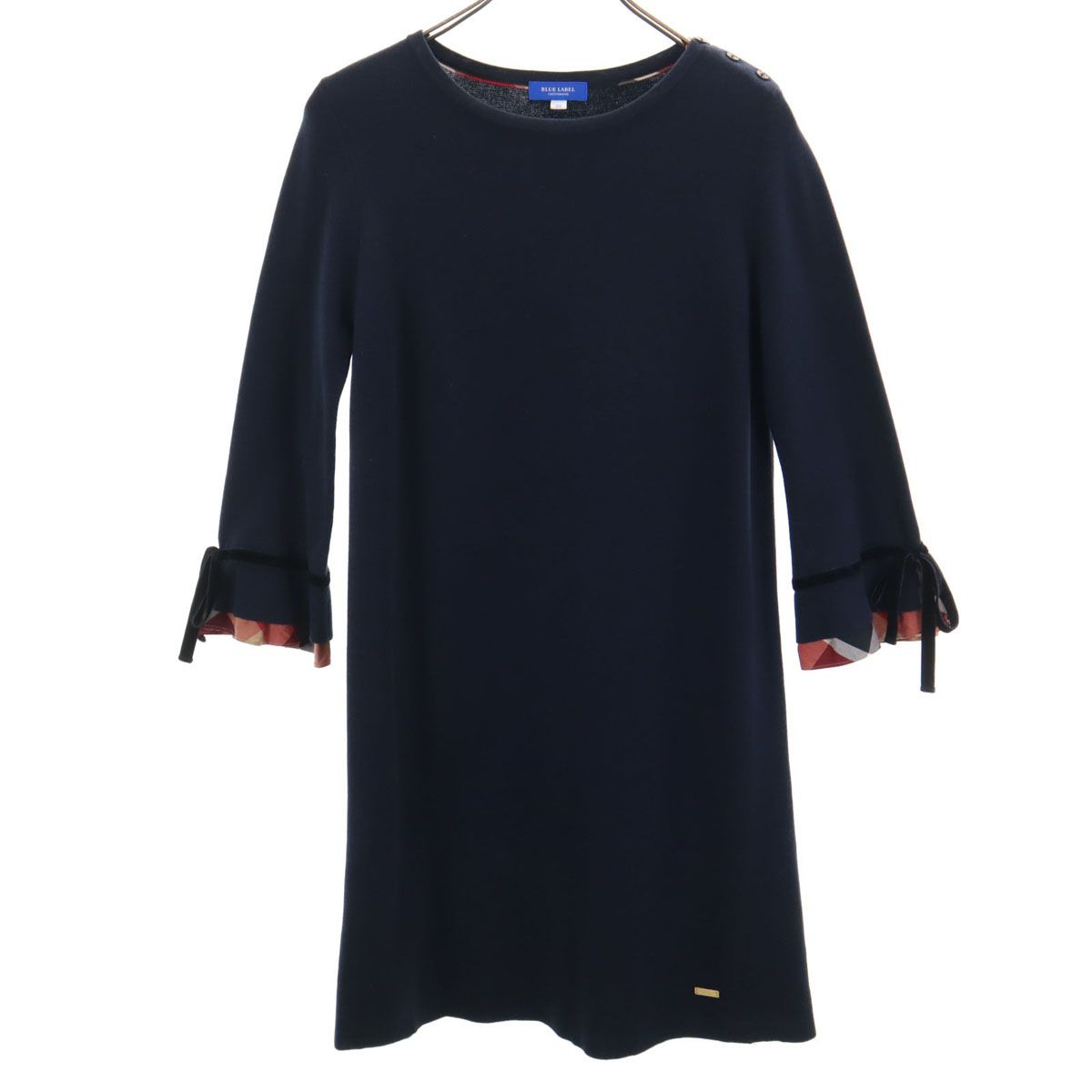 ブルーレーベルクレストブリッジ ★長袖ワンピース　38 未着用 BLUE LABEL CRESTBRIDGE ブルーレーベルクレストブリッジ 長袖
