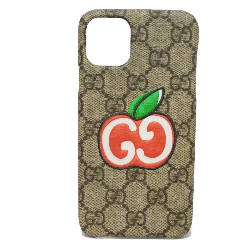 GUCCI グッチ GG アップル iPhone 11 Pro Max ケース リンゴ ダブルG エンボス GGスプリーム ベージュ スマホケース 624900 2BTAG 8462