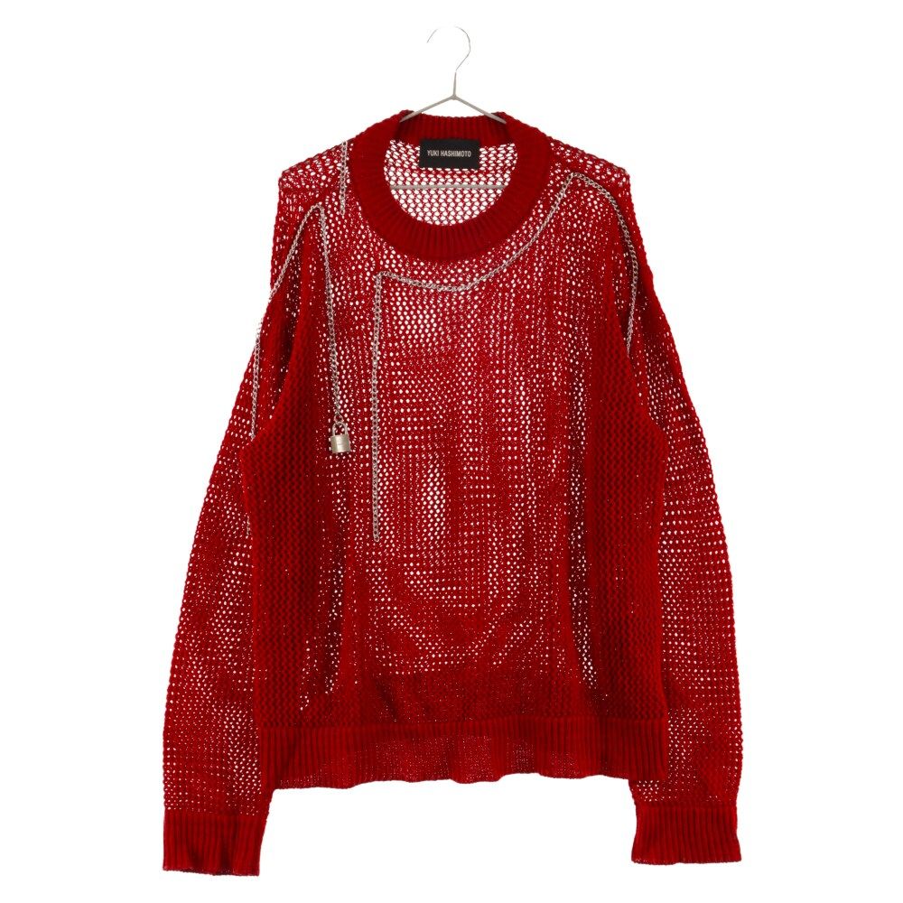 YUKI HASHIMOTO (ユウキハシモト) 22SS CHAINED JUMPER RED チェーン付 長袖セーター ニット レッド - メルカリ