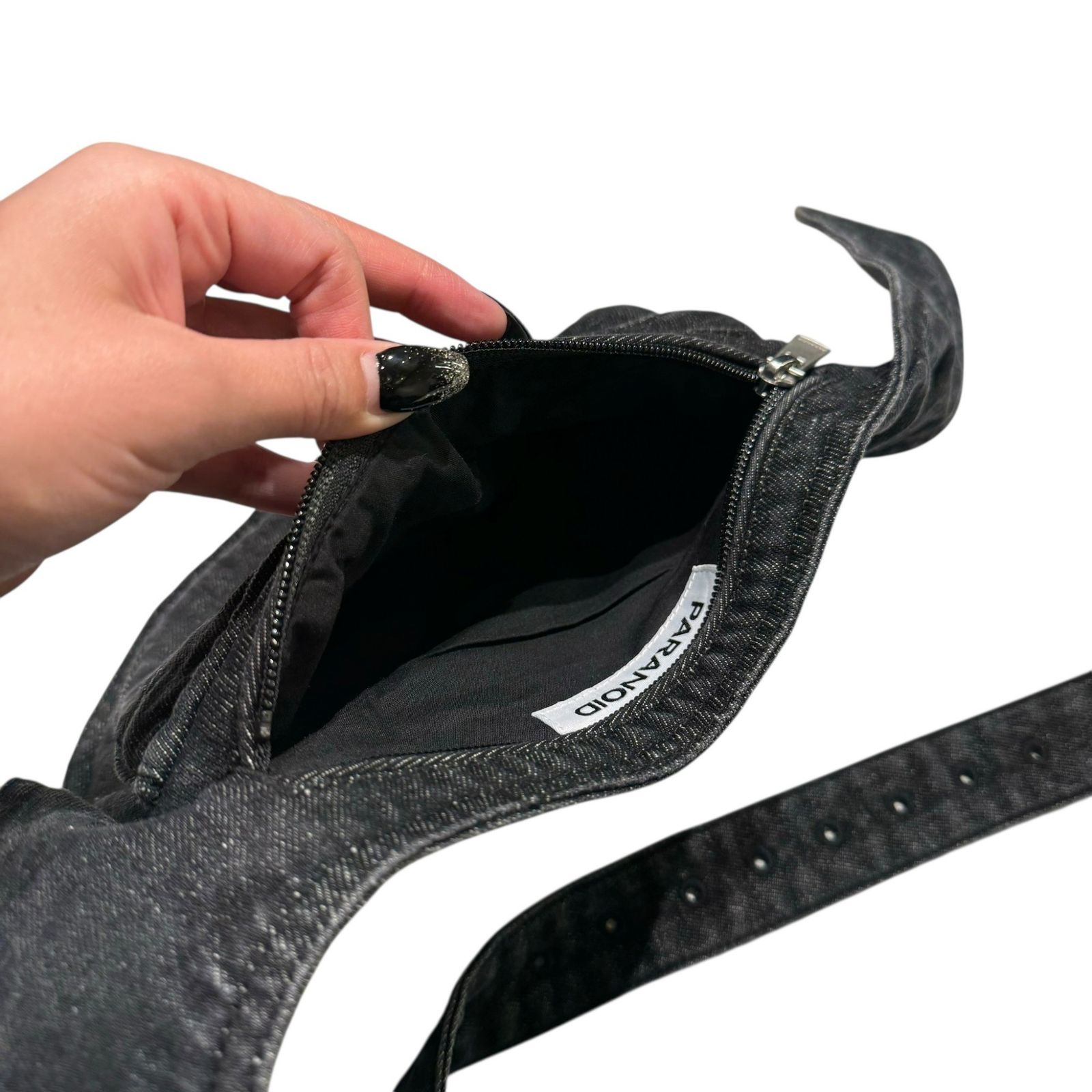 PARANOID (パラノイド) ⑤ Washed Denim Waist Bag ユニセックス