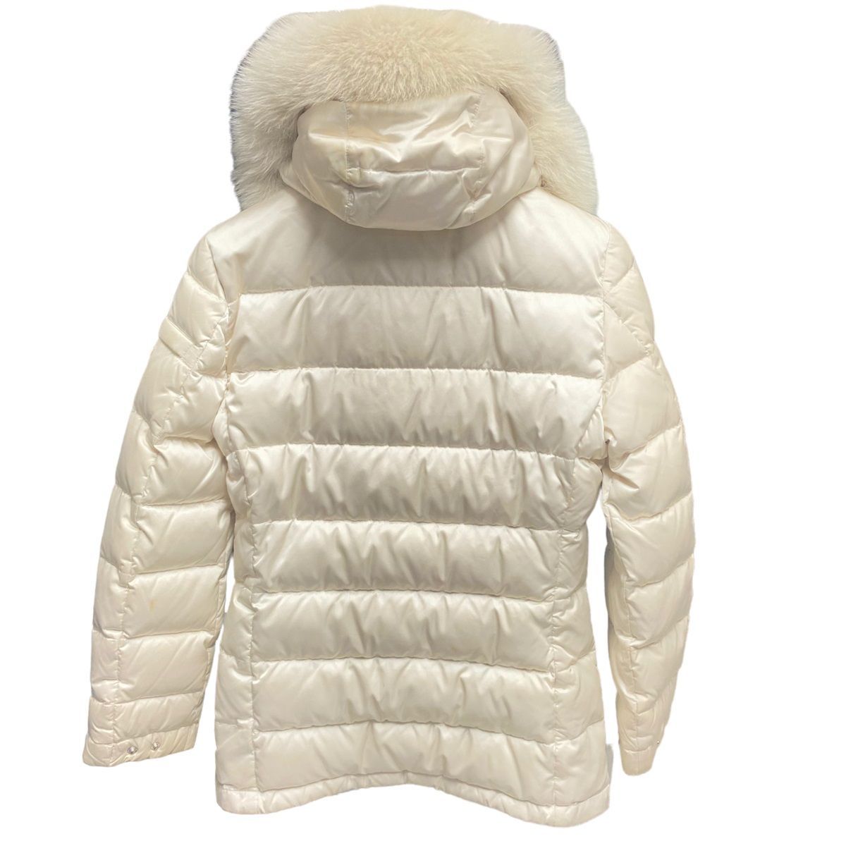 PRADA(プラダ) 20AW fur white goose down jacket ファー ホワイトグース ダウン ジャケット 29P796  38(M程度) ホワイト 三角プレートロゴ