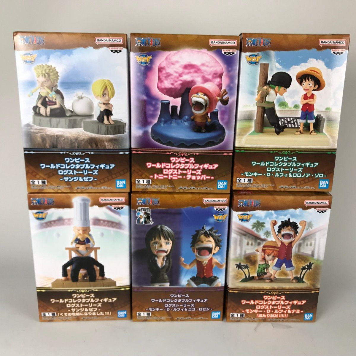 ONE PIECE ワールドコレクタブルフィギアログストーリーズ ルフィ ゾロ ナミ サンジ チョッパー ロビン等