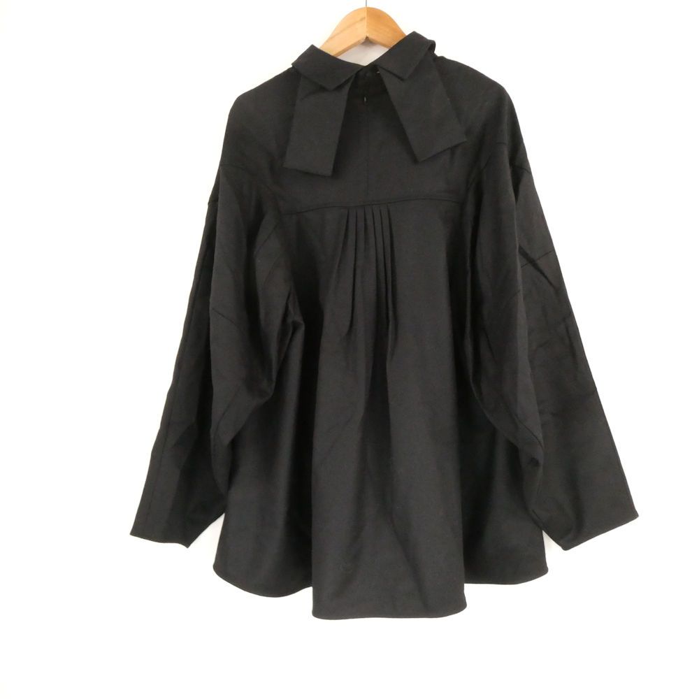 美品 ENFOLD エンフォルド BACK-TIE PULLOVER ブラックタイプル