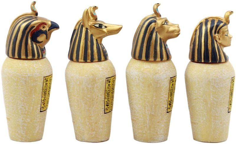 古代エジプト展　お顔厳選　カノプス壺 ラムセス大王展 カノプス壺 壷 古代エジプト 置物 - メルカリ