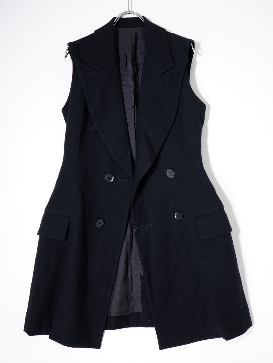 Yohji Yamamoto NOIRヨウジヤマモト ノアール ウールロングベスト ジャケット 1 LJKA79656