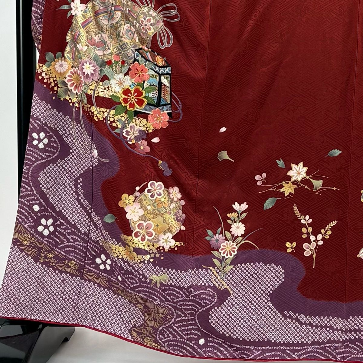 振袖　広衿　袷　金彩　裄長　ロング丈　裄67.5cm　丈162.5cm 楽天市場】【中古】 振袖 リサイクル 着物 正絹 袷 長襦袢