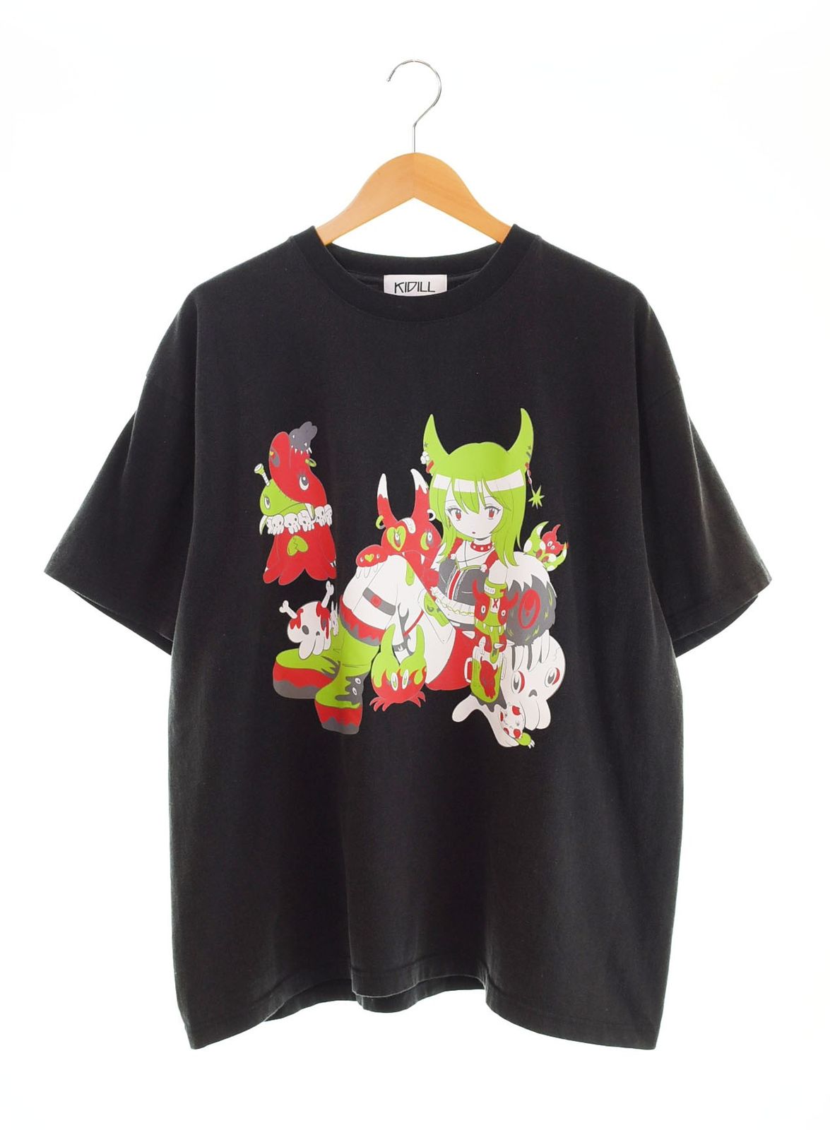 Kidill Tシャツ キディル KIDILL PUNK GIRL T-SHIRT HARD WASH ARTWORK BY KAE