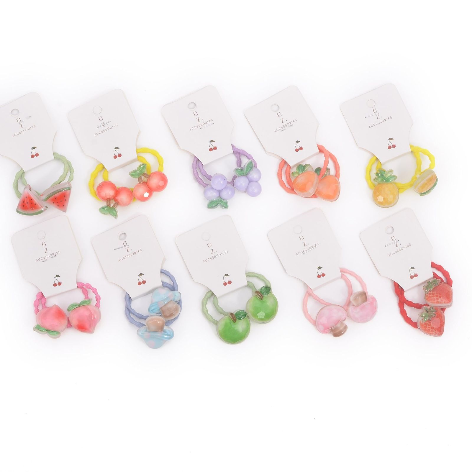 髪 果物 フルーツ ゴム 髪飾り ヘア 髪留め おしゃれ 幼稚園 かわいい 小学校 20本セット 保育園 ヘアゴム カラフル BIANHUAN