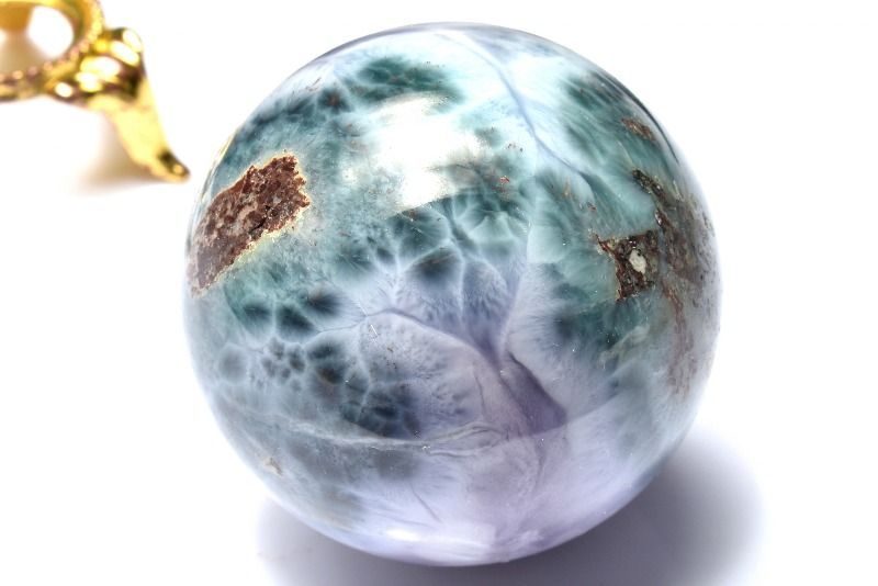 １点物 数量 パープルラリマー 43mm 丸玉 台座付き 原石 パワーストーン 天然石 _CG6663 宅急便 NEXPOTALLINN_EU