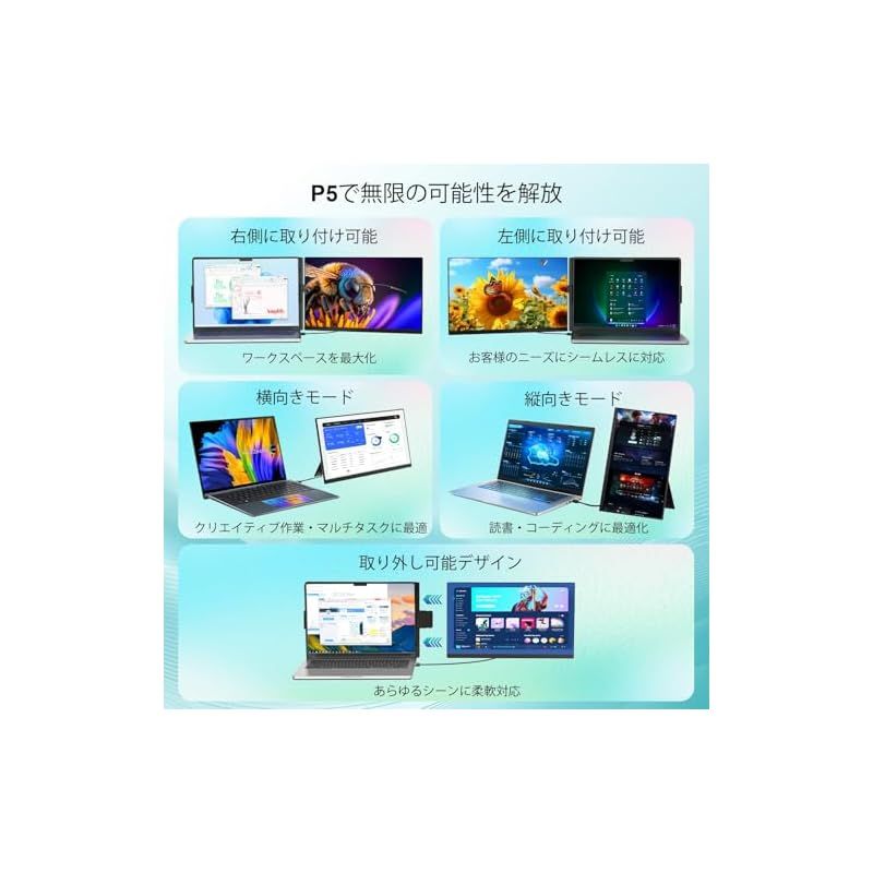 在庫限り】LGGST P5 モバイルモニター 15.6インチ FHD 1080P IPS