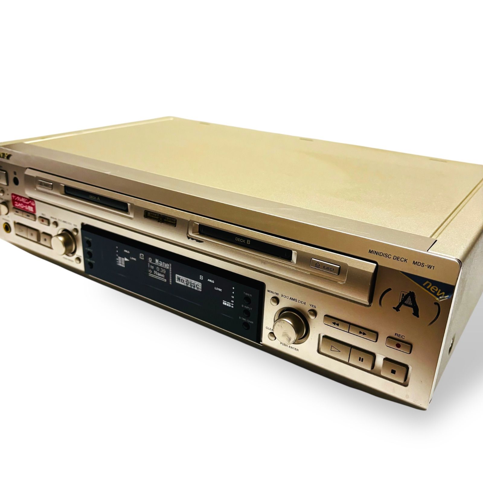 SONY MDデッキ MDS-W1 ダブル録再モデル オーディオ機器 ソニー 再生録音対応 高音質MDデッキ