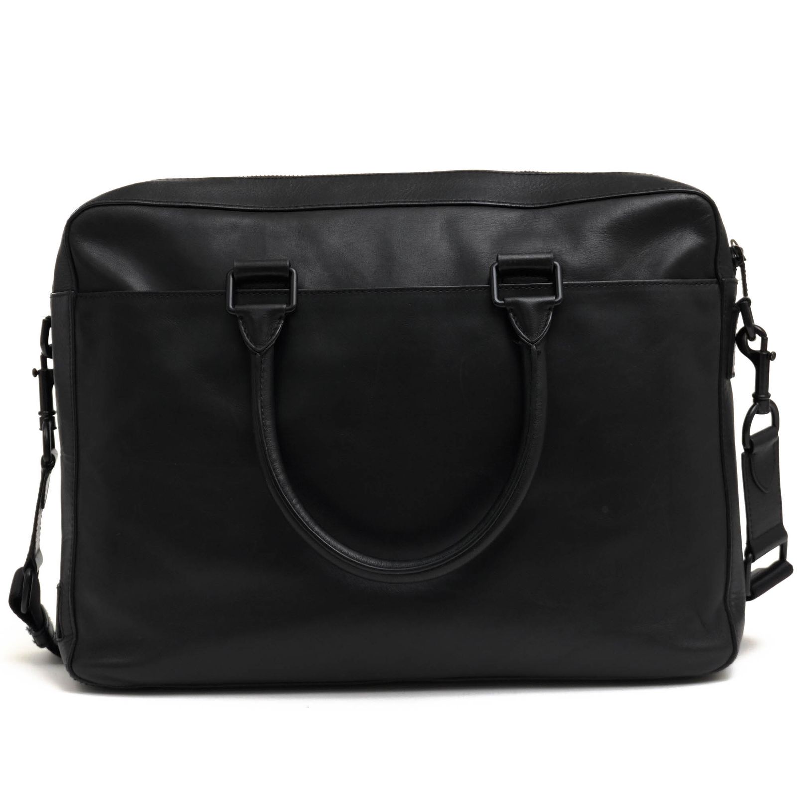 COLE HAAN ブラックレザー ビジネスバッグ Cole Haan - Cole Haan コールハーン レザービジネスバッグの