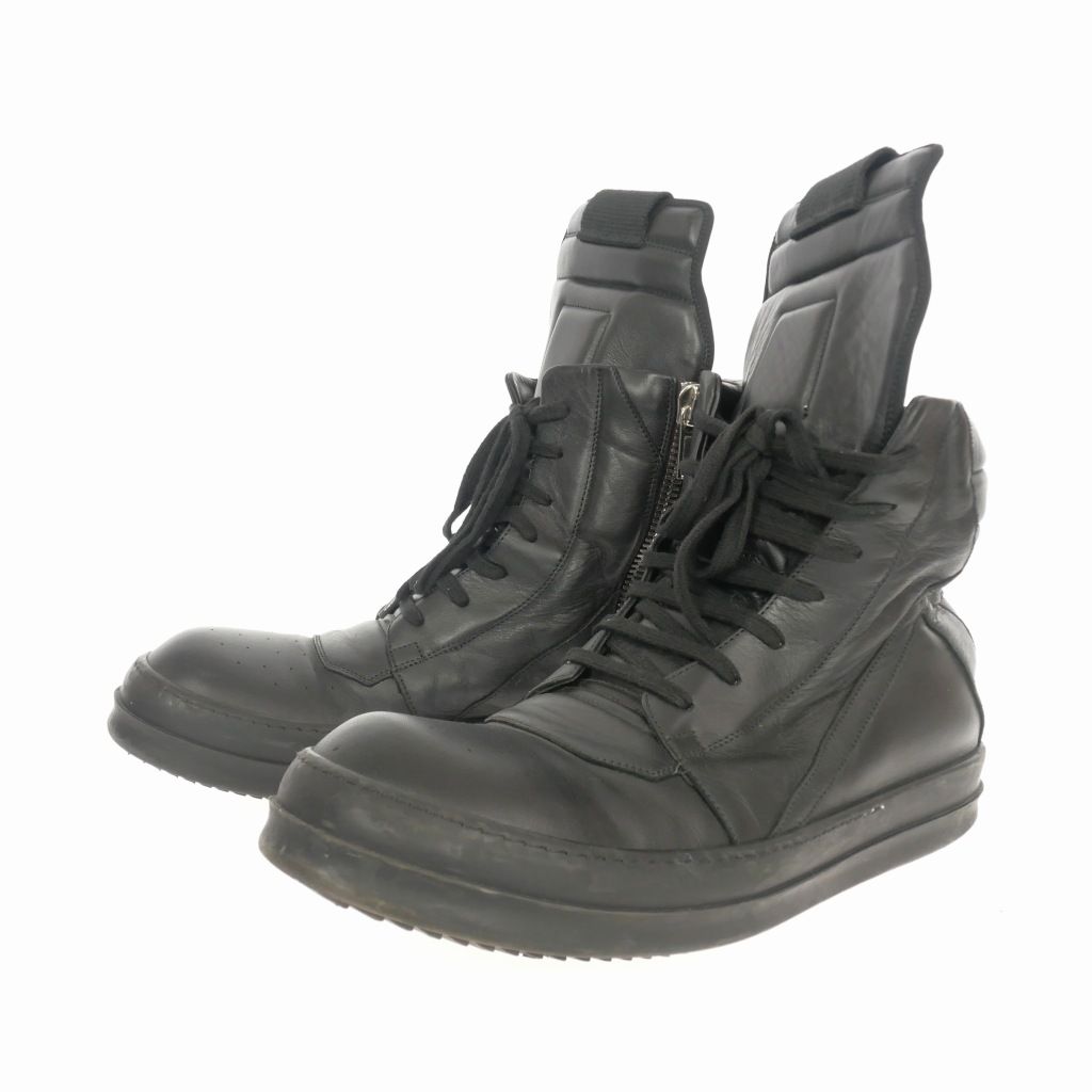 リックオウエンス Rick Owens GEOBASKET ジオバスケット ハイカットスニーカー 靴 45 オールブラック 黒 RU17F8894  LPO 国内正規 - メルカリ