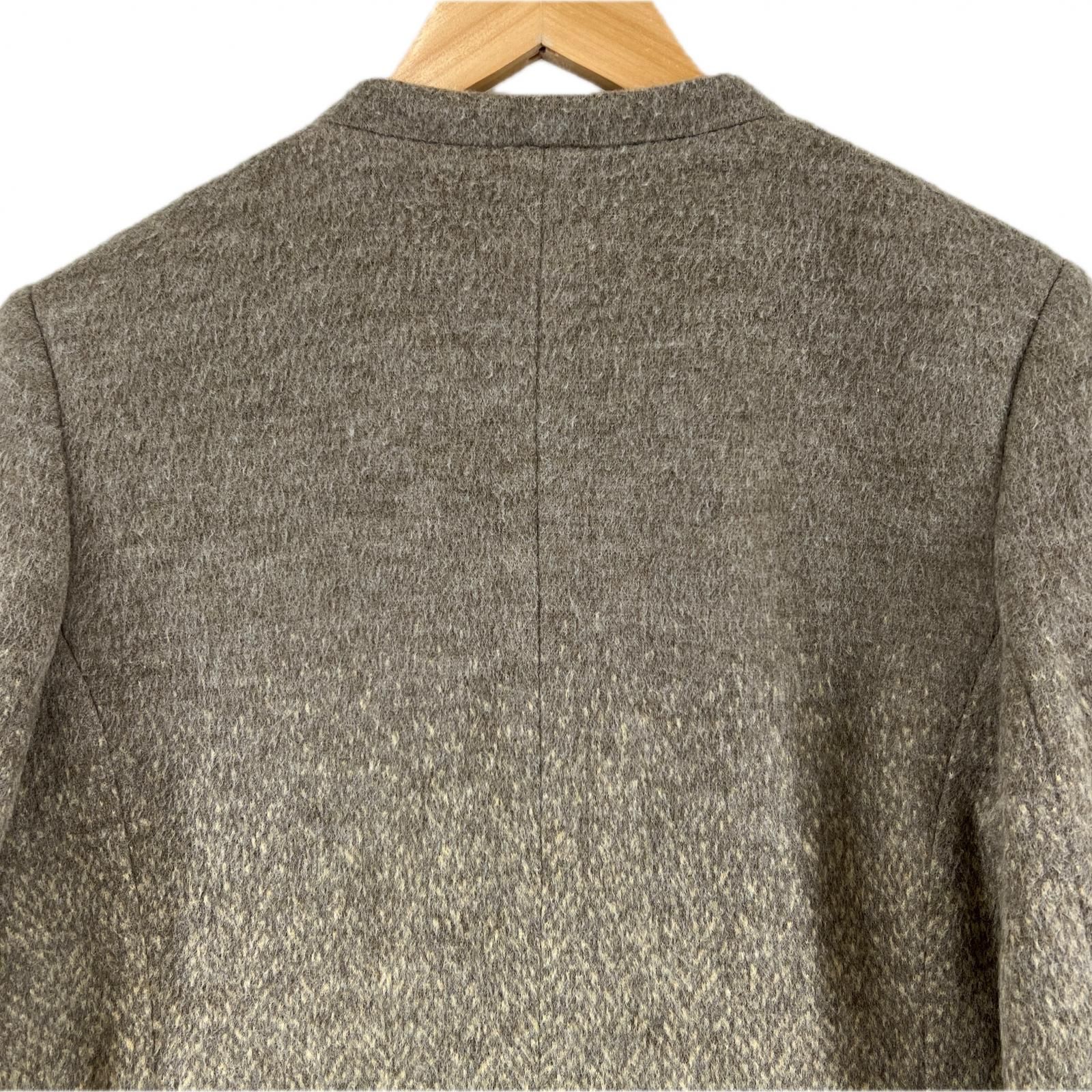 【Scapa】ウール100% ヘリンボーンロングコート　グレー系 上質なコート