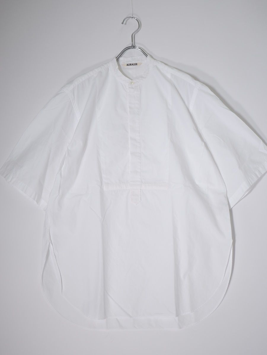 AURALEEオーラリー WASHED FINX TWILL HALF SLEEVED P/O SHIRTS スタンドカラープルオーバーシャツ[LSHA78761] 03291038_66061b9013cb9.jpg