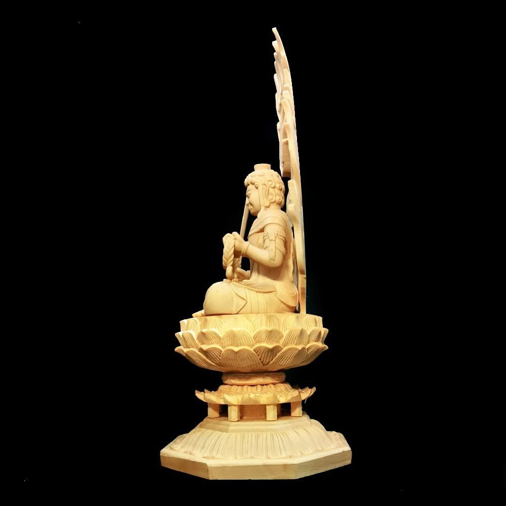 新品 仏像 木彫り 不動明王 仏壇仏像 置物 桧木製 守り本尊 祈る 