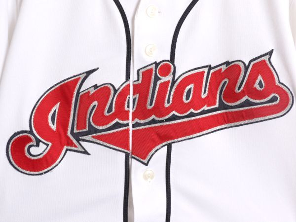 MLB オフィシャル Majestic インディアンズ ベースボール シャツ メンズ M 程/ ユニフォーム ゲームシャツ メジャーリーグ 半袖シャツ 廃盤 お得なクーポン配布中!】 MLB オフィシャル Majestic