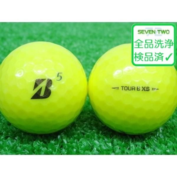 ブリヂストン TOUR B XS 2020年モデル イエロー 1ダース/12球 当店Bランク 中古 ロストボール ゴルフボール 送料無料