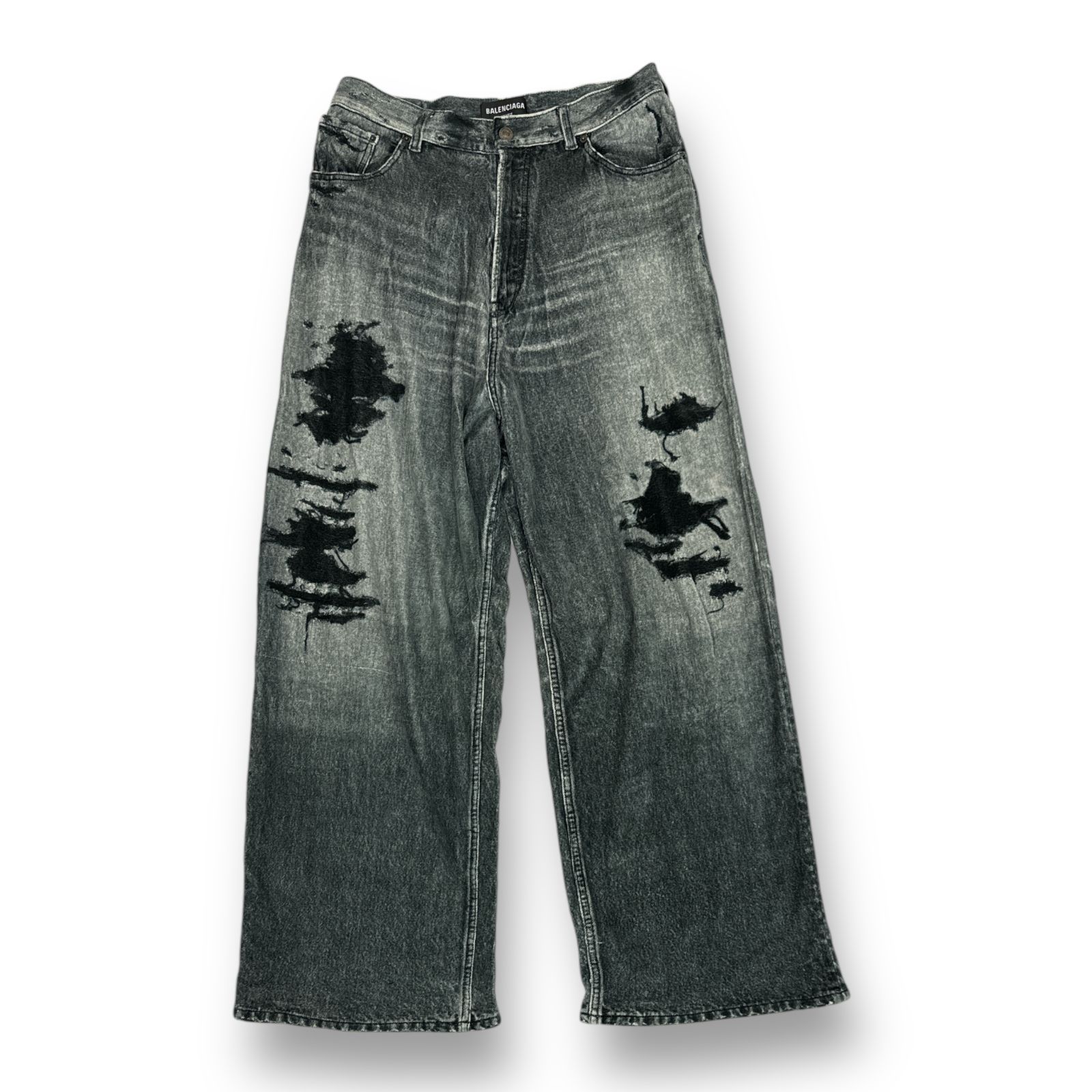 バレンシアガ　デニム　スウェット BALENCIAGA バレンシアガ PATCHED SWEAT PANT スウェット