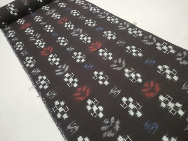 平和屋着物 本場久留米絣 反物 着尺 絣花文 丸山直作 証紙付き 綿 DAAW7146zzz