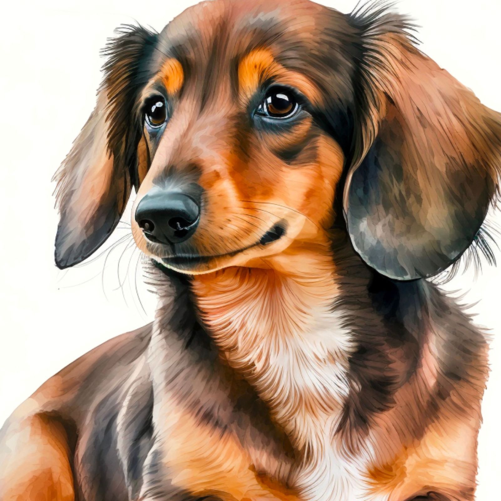 PET141 ~ 152】ダックスフンド 犬アート インテリアポスター 水彩 いぬ