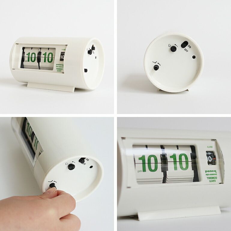 HIGHTIDE ハイタイド penco Desk Clock ペンコ デスククロック AP-28 目覚まし時計 置き時計 パタパタ時計 アラームクロック コンパクト レトロ インテリア TWEMCO TALLINNNEXPO_COM