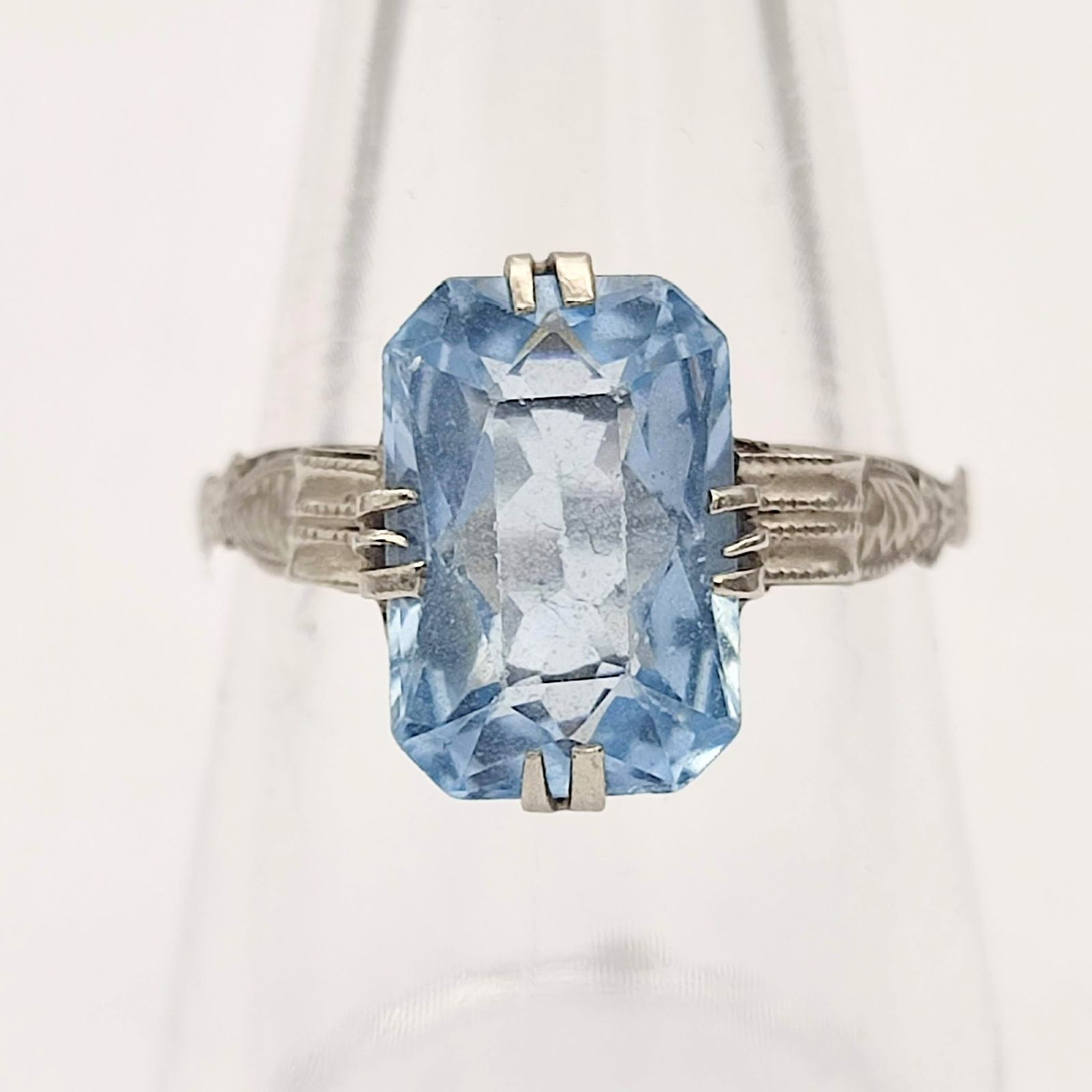 美品】アクアマリンスクエアリング SILVER シルバー925 16号 - メルカリ