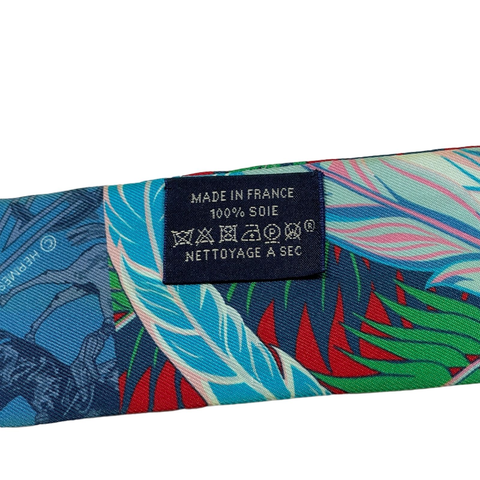 HERMES Twilly Cheval Phoenix エルメス ツイリー シルク100