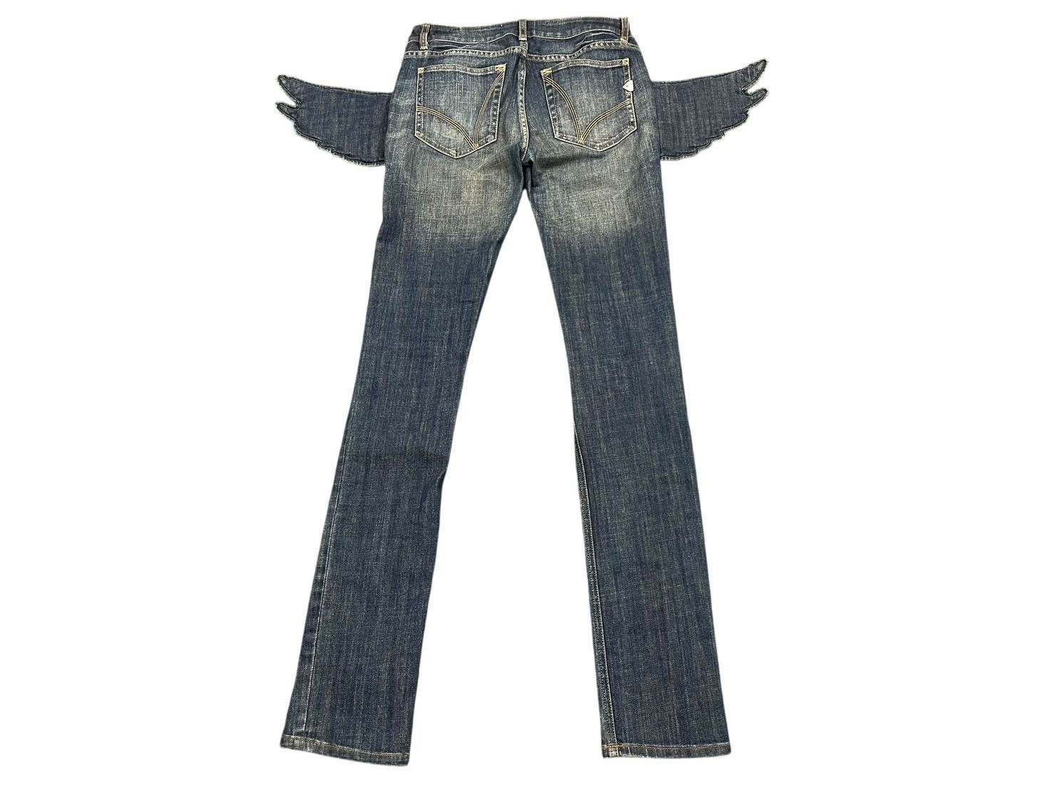 adidas JEREMY SCOTT アディダス ジェレミースコット ウィングデニム YV46D24R00011 コットン ポリウレタン インディゴブルー サイズ27 4b006904