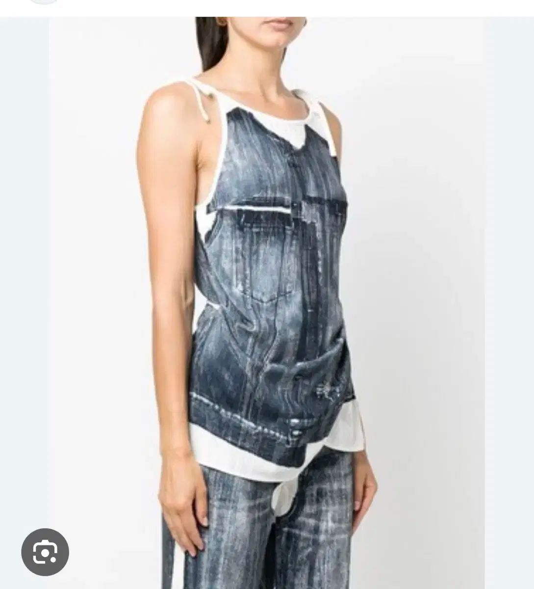 Acne studio Acne Studios アクネストゥディオズ スタジオ デニム プリンティング ノースリーブ トップス