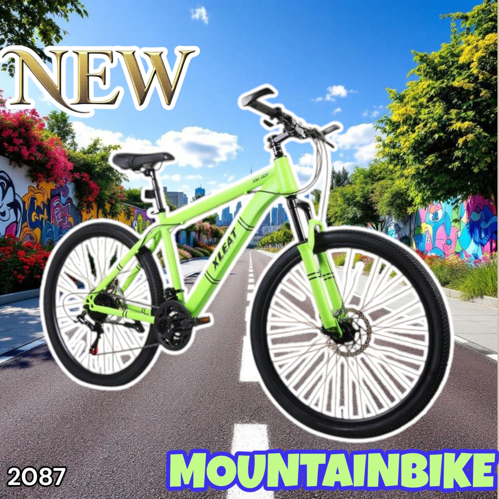 2087 マウンテンバイク ネオン 26インチ シマノ製 21段変速