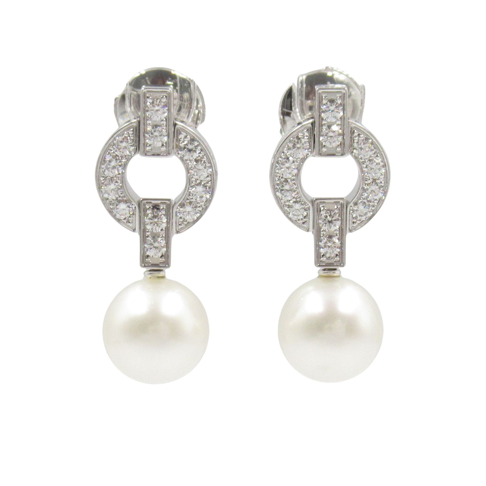 カルティエ CARTIER ピアス イマリア パール ダイヤ ピアス K18WG 