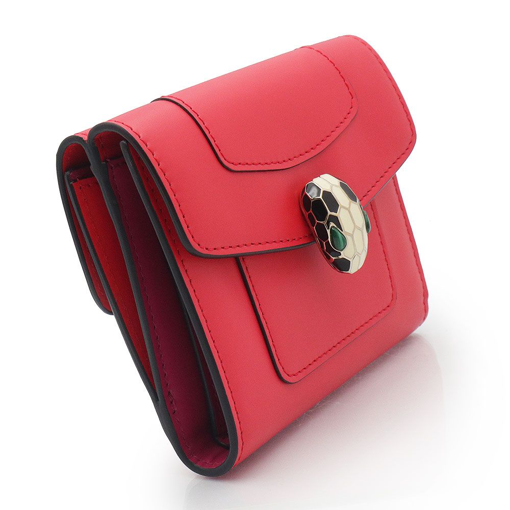 ブルガリ セルペンティ フォーエバー スネーク Wホック 三つ折り財布  