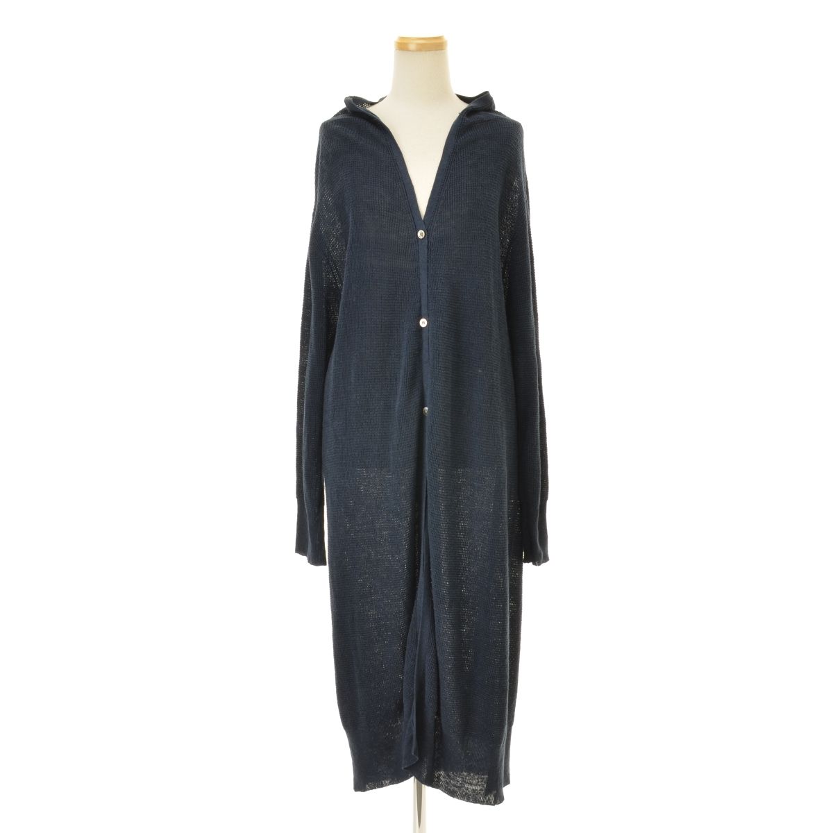 【QUARTERLY】リネンメッシュニットロング長袖カーディガン QUARTERLY】リネンメッシュニットロング長袖カーディガン - メルカリ