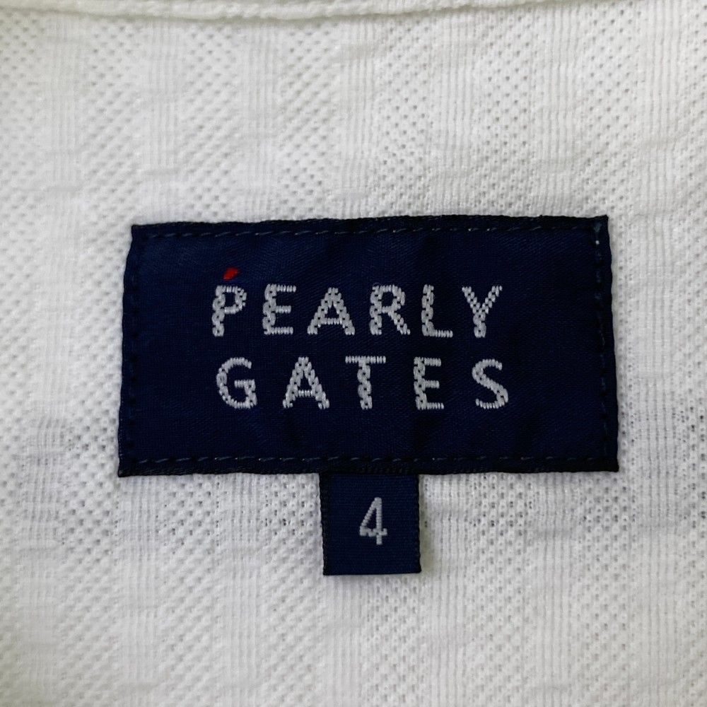 サイズ：4 PEARLY GATES パーリーゲイツ  半袖ポロシャツ  ホワイト系 [240101442215] ゴルフウェア メンズ ストスト サイズ：4 PEARLY GATES パーリーゲイツ 半袖ポロシャツ