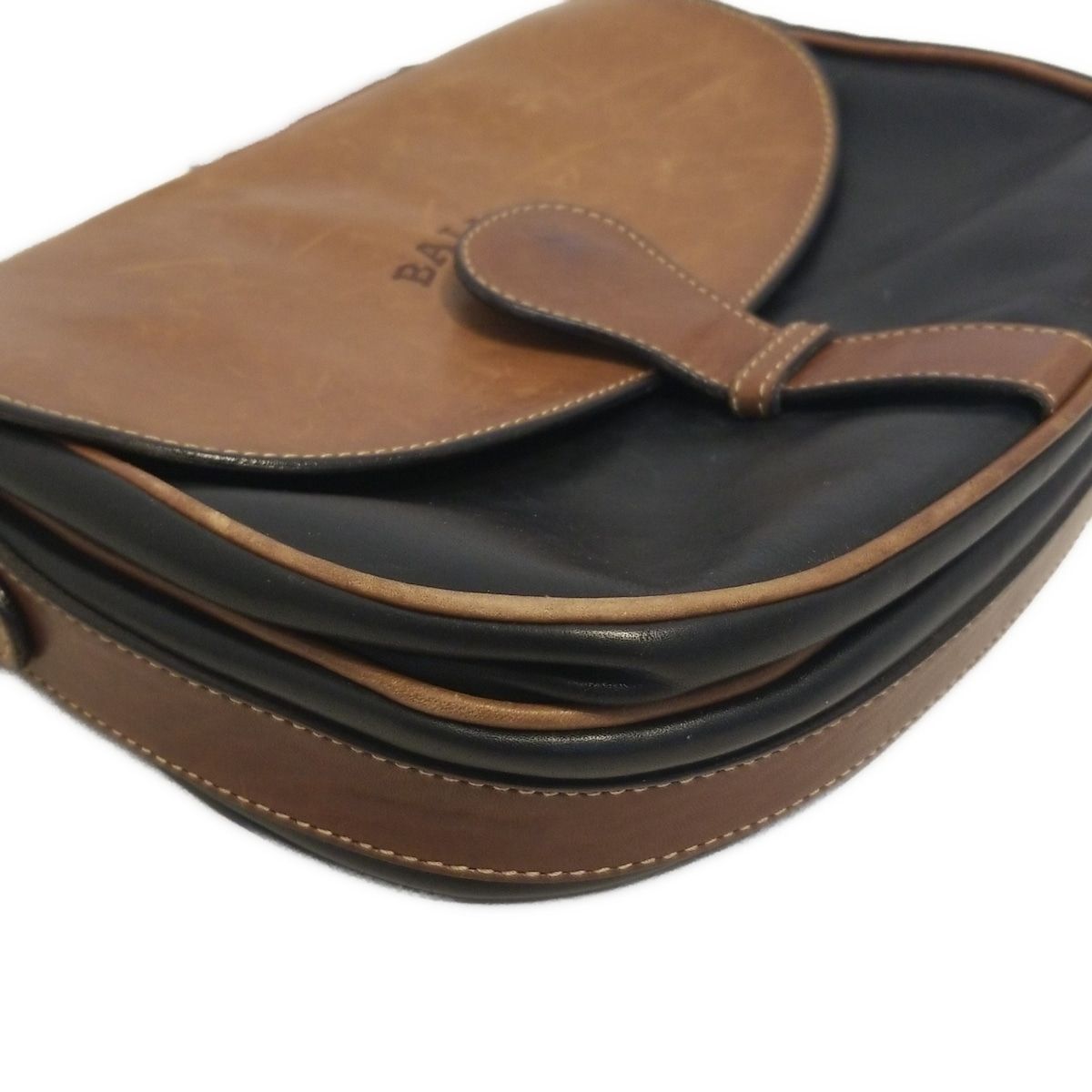 【セール品】 BALLY ダークブラウン レザー ショルダーバッグ バリー BALLY(バリー) Leather Shoulder bag レザー ショルダー バッグ