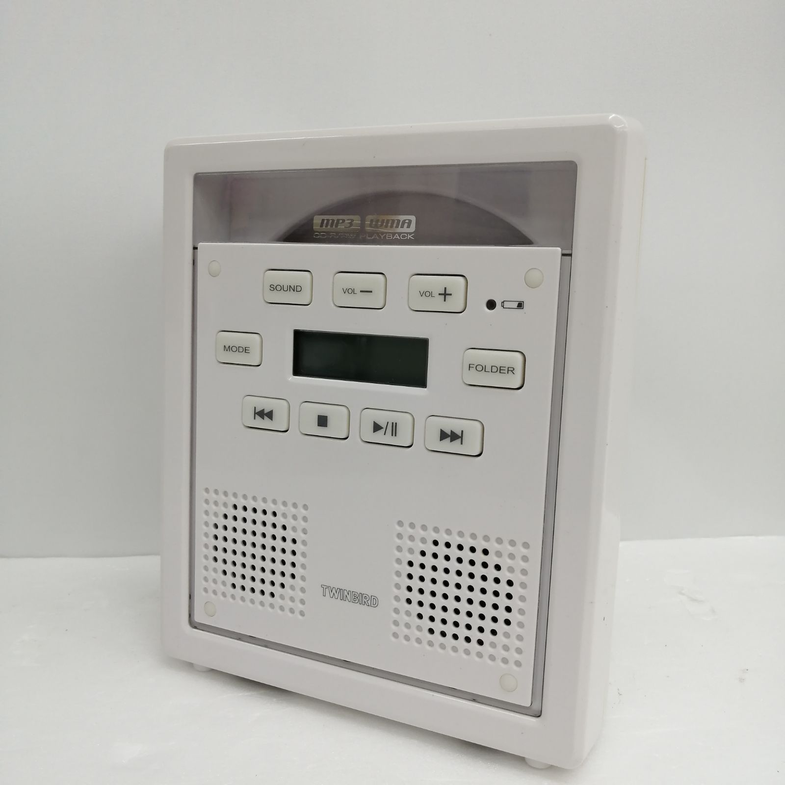動作品】ツインバード 防水CDプレーヤー av-j179pw 【浴室使用可