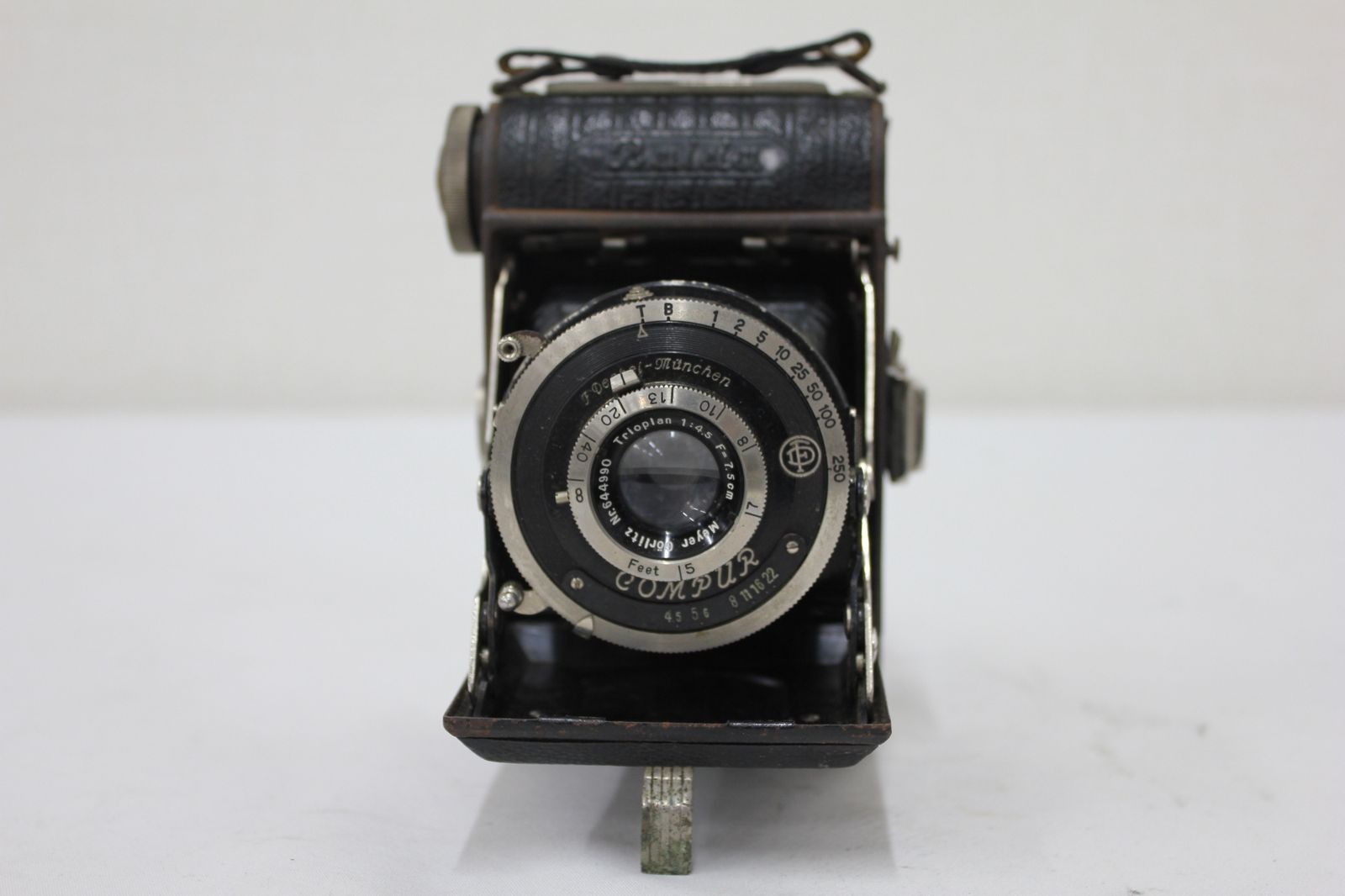 品 Balda BALDAX Meyer Gorlitz Trioplan 7 5 cm F 4 露出計付き 蛇腹カメラ e 3022