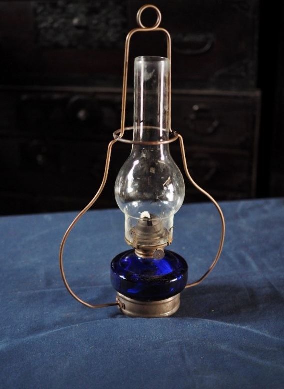 レトロな青いランプ 昭和初期 古録展 品番K23071 MARWIL-DEMENAGEMENTS_CH