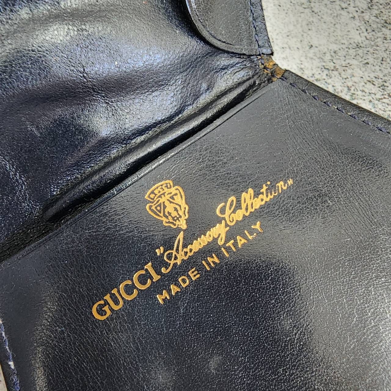 GUCCI ケース　小銭入れ　シェリーライン　ネイビー　オールドグッチ GUCCI グッチ シェリーライン コインケース ネイビー 小銭入れ