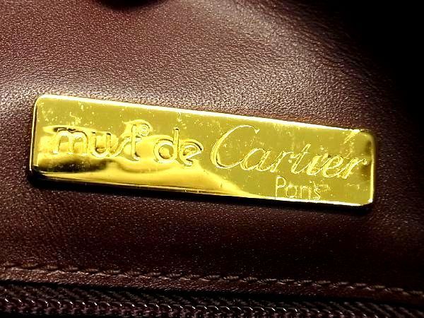 ■極美品■ Cartier カルティエ マストライン レザー クラッチバッグ セカンドバッグ メンズ レディース ボルドー系 AL3900