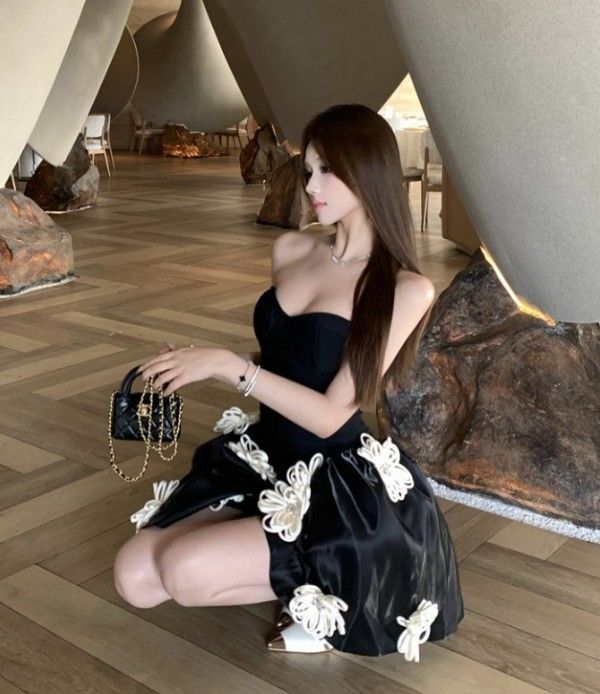 立体花柄