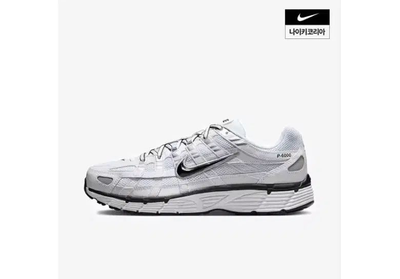 NIKE ナイキ メンズ スニーカー ホワイト メタリック シルバー P ー 6000 CD6404 107
