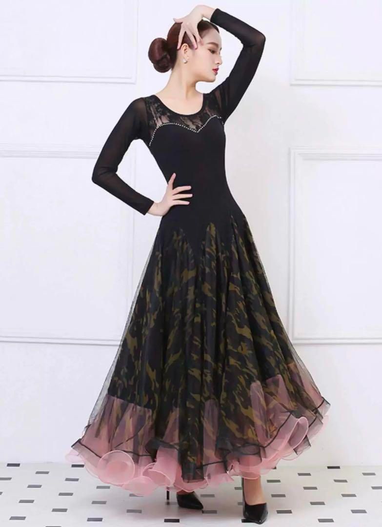 配送 大人気??スタンダード練習着?華やかなデザインでダンスパーティー