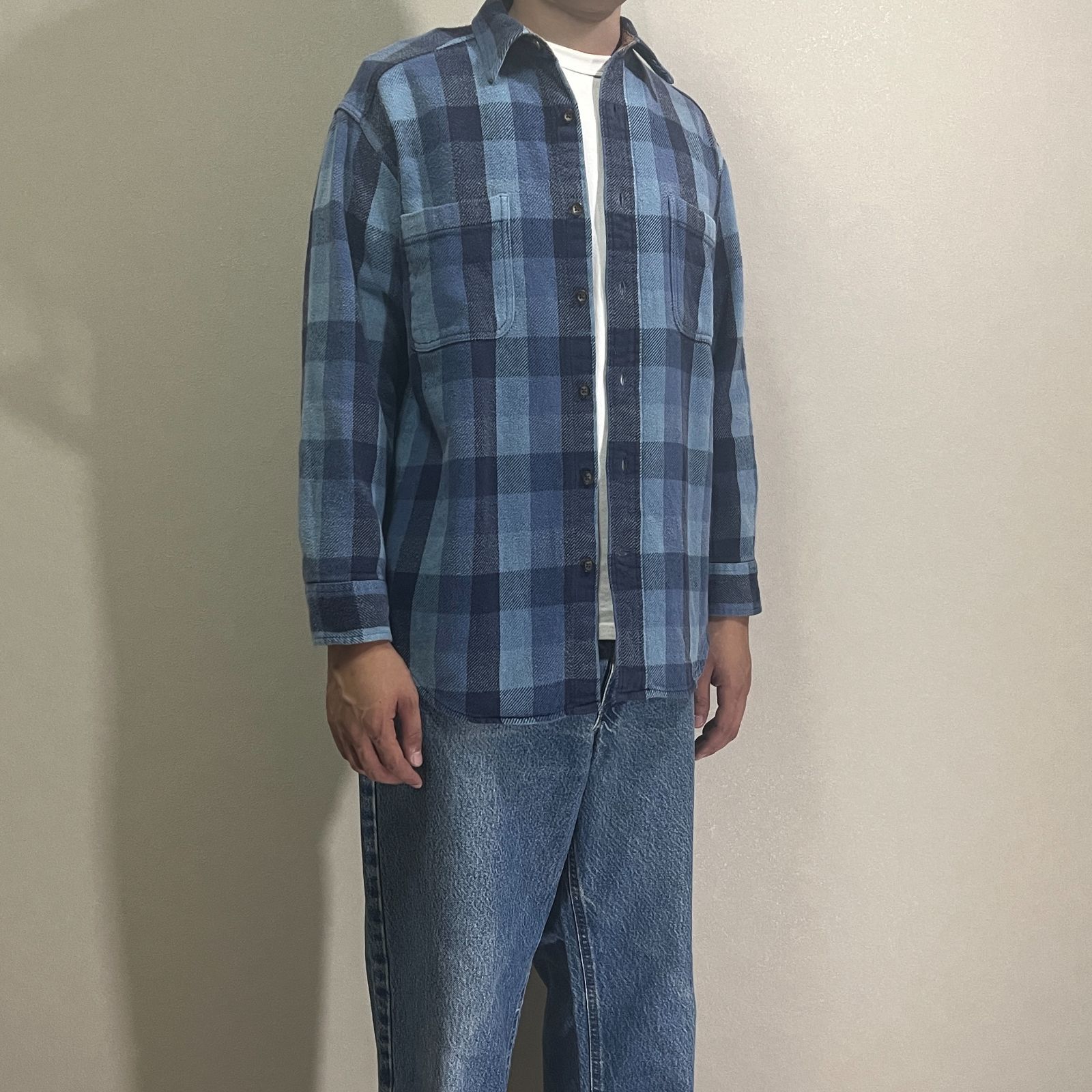 ST JOHNS BAY　セントジョンズベイ　パジャマシャツ　ネルシャツ　XL 古着 ST.JOHN'S BAY セントジョンズ ベイ ネルシャツ フランネル