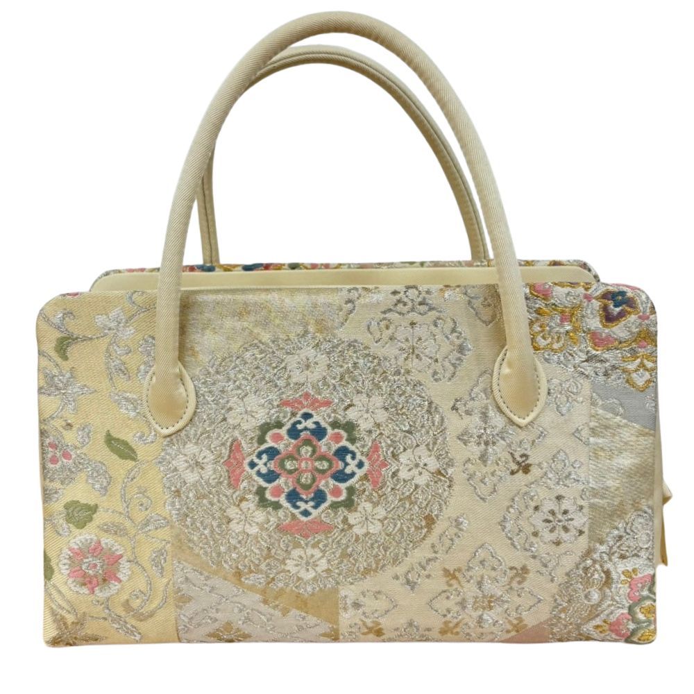 中古】未使用 和装バッグ 利休バッグ 正絹(金銀糸除く