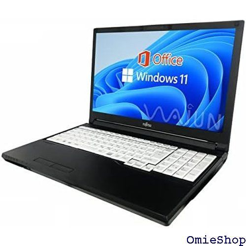 整備済み品 富士通 ノートPC A576 / 15.6型 / 10キー / Win 11 Pro/MS Office Hu0026B 2019 / Celeron 3855U / wajunのWIFI/Bluetooth/HDMI/DVD / 4 GB SSD 335