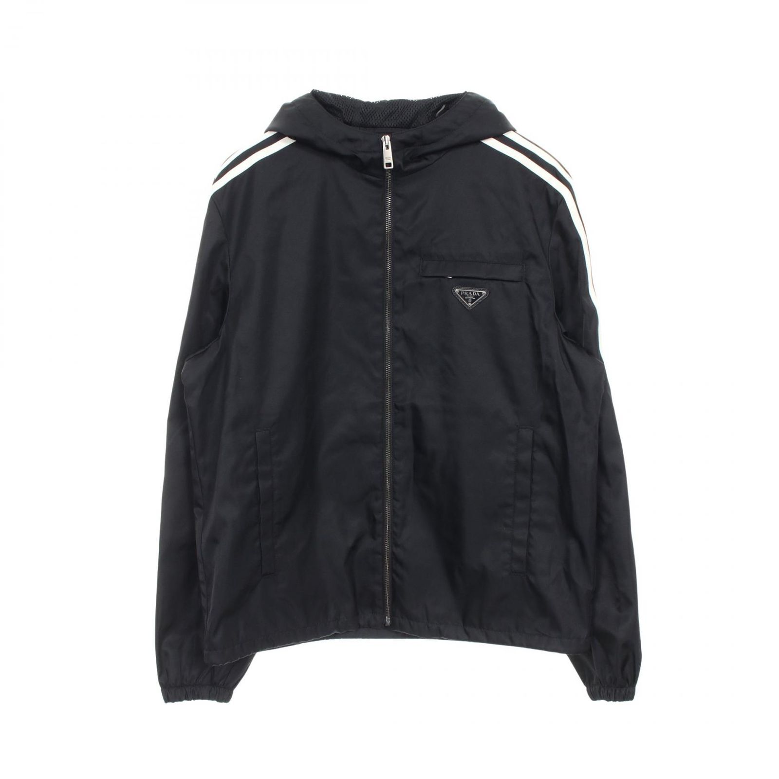 プラダ PRADA ナイロンジャケット PRADA × adidas Re-Nylon SGB964 ブラック ナイロン トラックブルゾン メンズ Used A