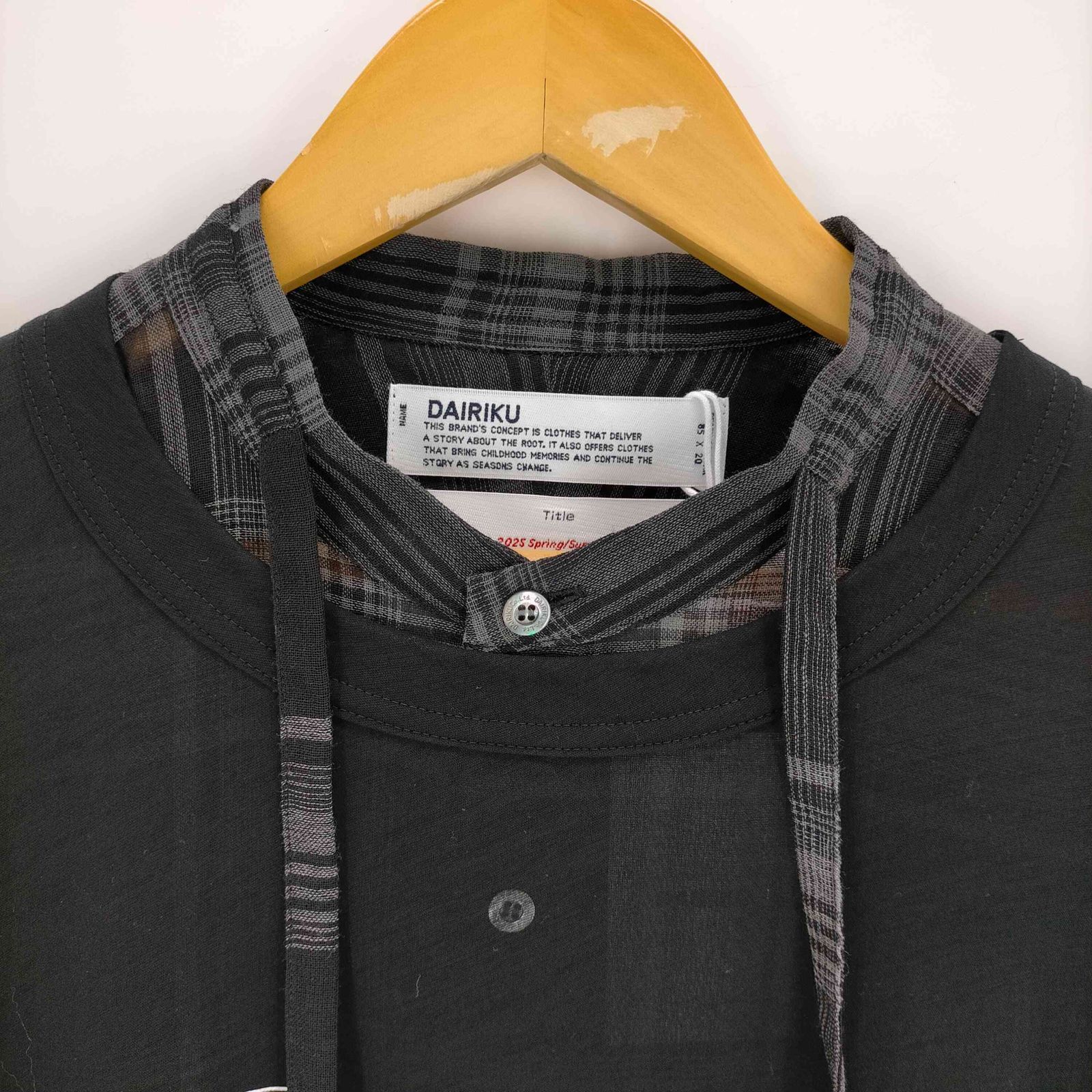 ダイリク DAIRIKU SKELTON LAYERED CHECK SHIRT メンズ JPN：L - メルカリ