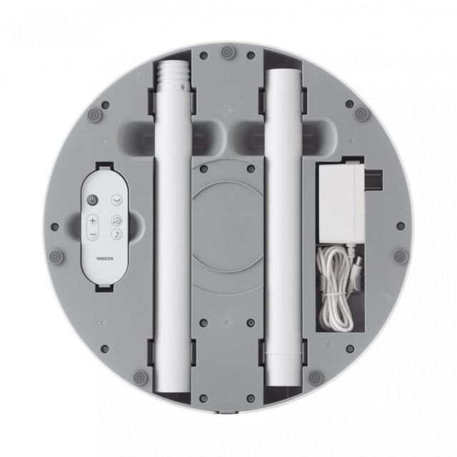 山善 YAMAZEN DCモーター搭載 ハイリビング扇 YHX-FGD302 W ホワイト コンパクト収納 リモコン付 扇風機 風量8段階 静音